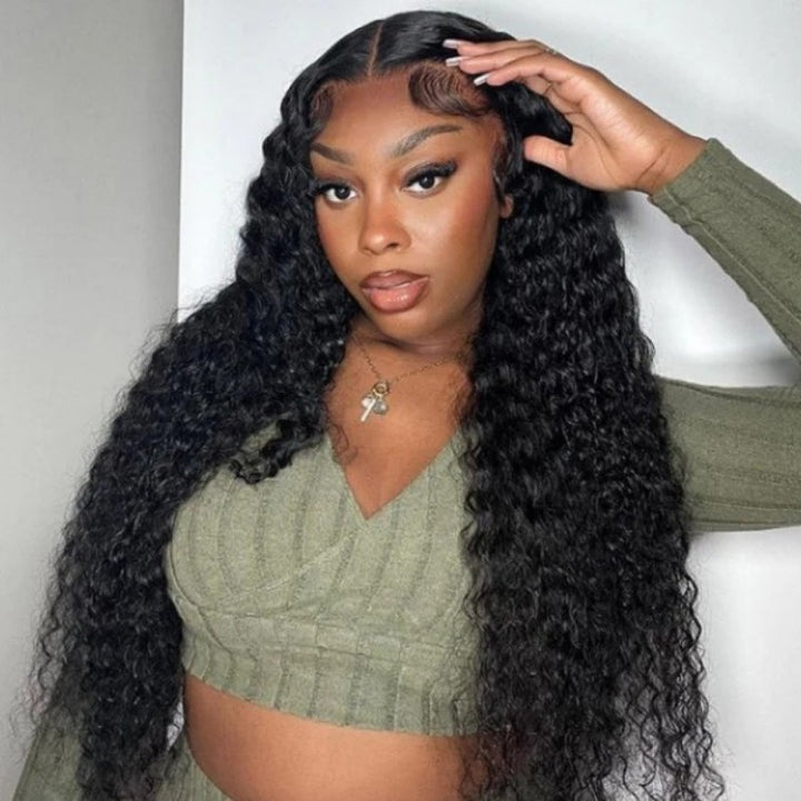 Deep Wave Glueless V Part Wig