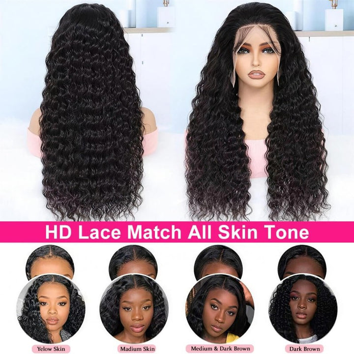 Deep Wave HD Lace 13x6 Full Frontal Wig