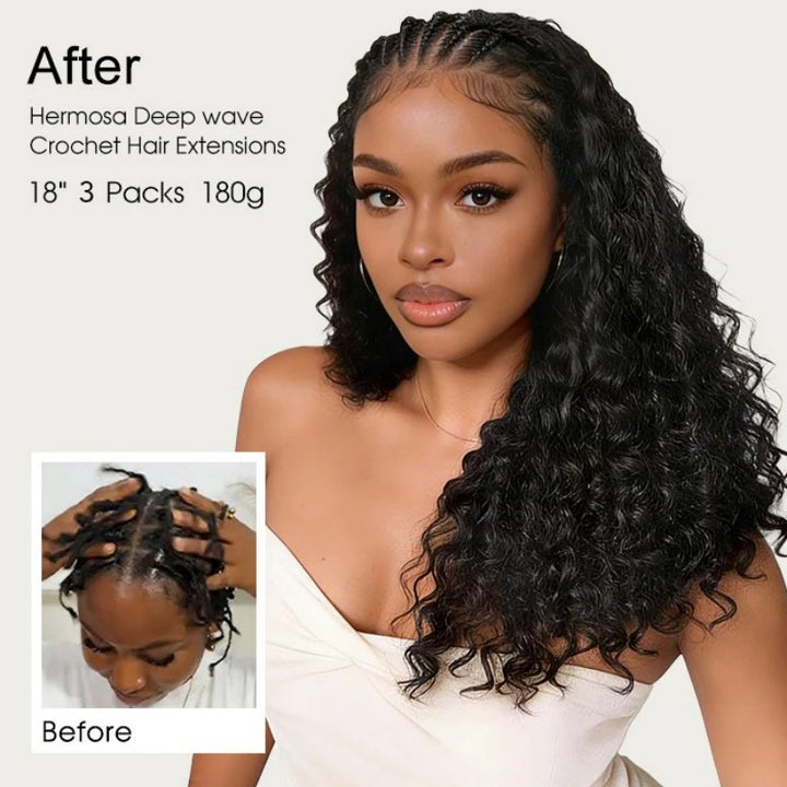 Deep Wave Human Crochet Hair