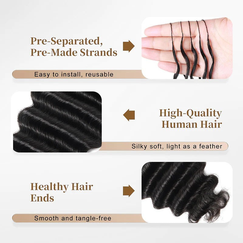 Deep Wave Human Crochet Hair