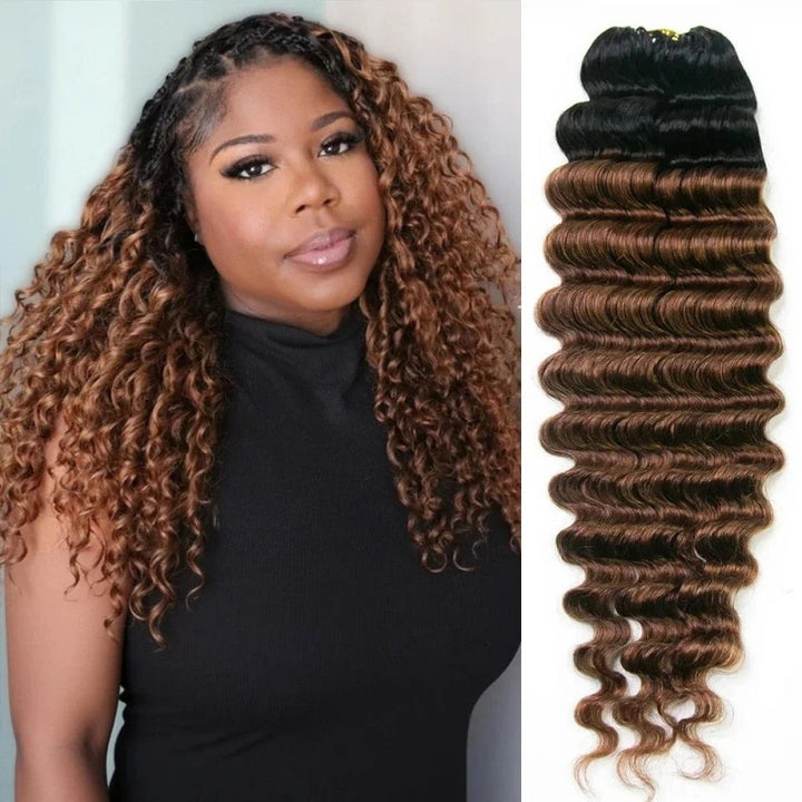 Deep Wave T1B/30 Human Crochet Hair