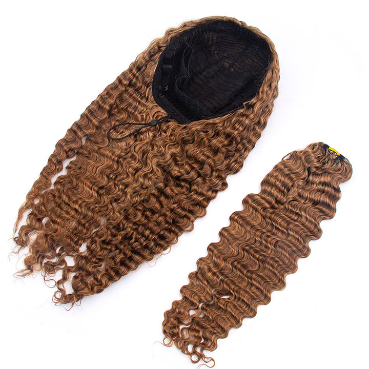 HC Wig #30 Burmese Curly Half Wig Crochet Braid Hair