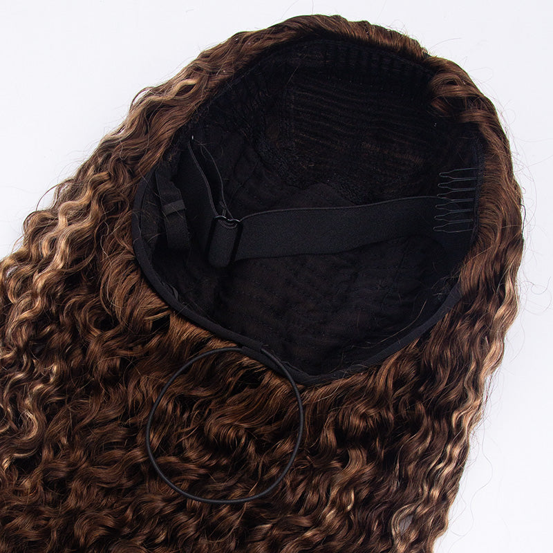 HC Wig 4/27 Burmese Curly Half Wig Crochet Braid Hair