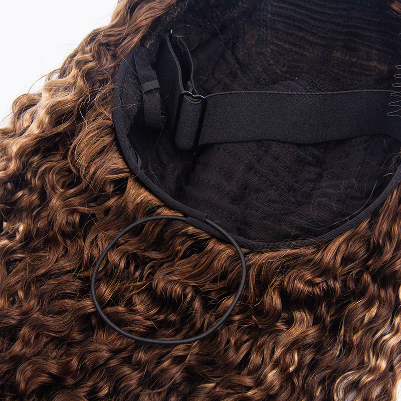HC Wig 4/27 Burmese Curly Half Wig Crochet Braid Hair