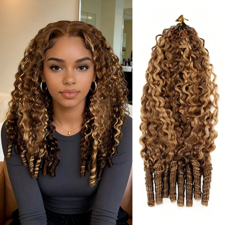 Highlight #4/27 Burmese Curly Human Crochet Hair
