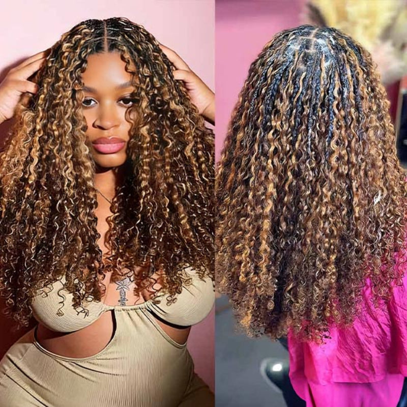 Highlight #4/27 Burmese Curly Human Crochet Hair