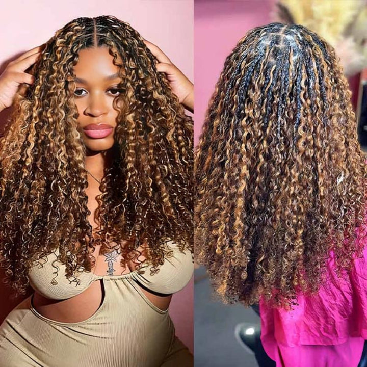 Highlight #4/27 Burmese Curly Human Crochet Hair