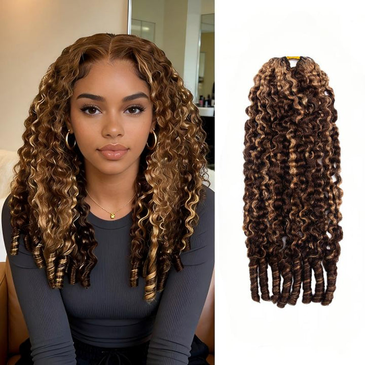 Highlight #4/27 Burmese Curly Human Crochet Hair