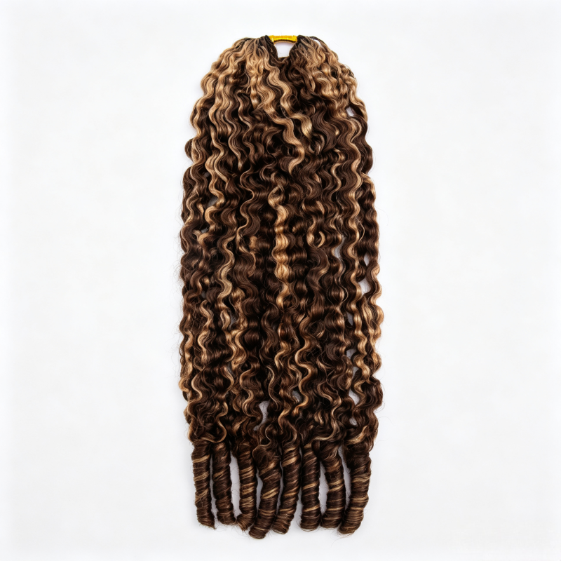 Highlight #4/27 Burmese Curly Human Crochet Hair