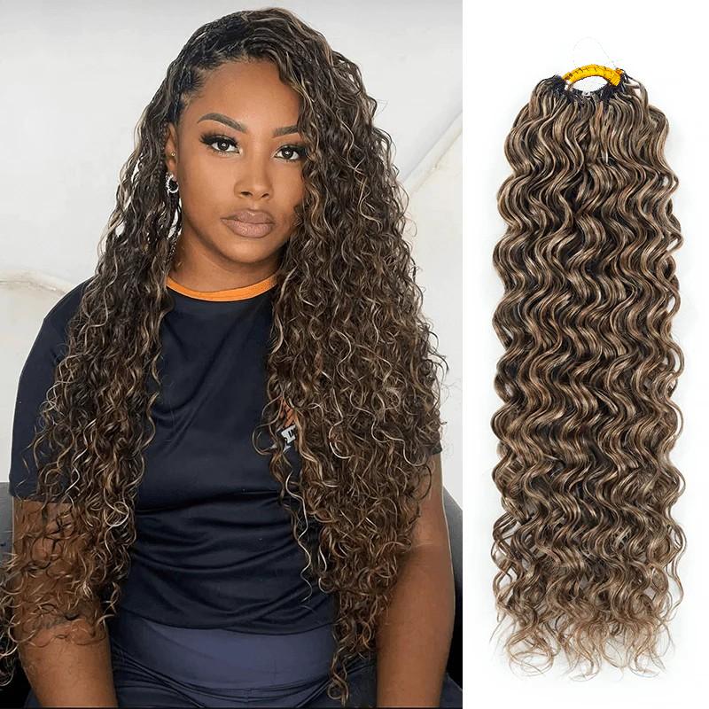 Highlight #4/27 Water Wave Human Crochet Hair