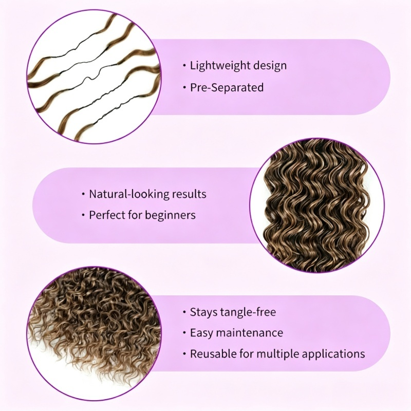 Highlight #4/27 Water Wave Human Crochet Hair