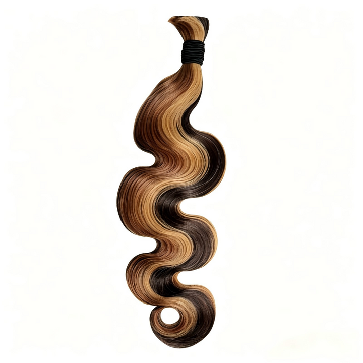 #4A/27/30 Piano Color Body Wave Bulk Hair For Braiding