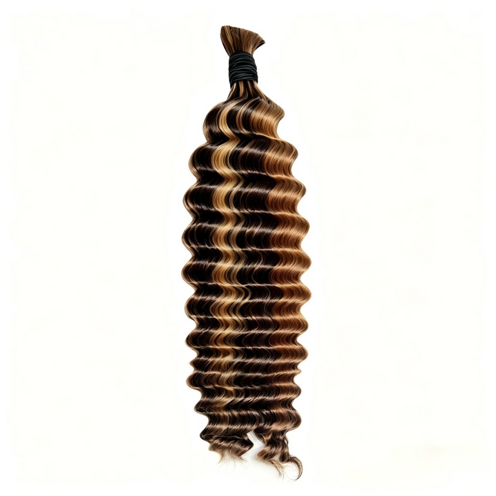 #4A/27/30 Piano Color Deep Wave Bulk Hair For Braiding