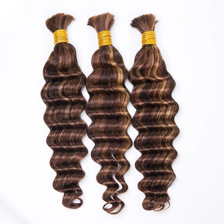 KRN #4/#27/#30 Mix Color Loose Deep Wave Human Hair For Braiding