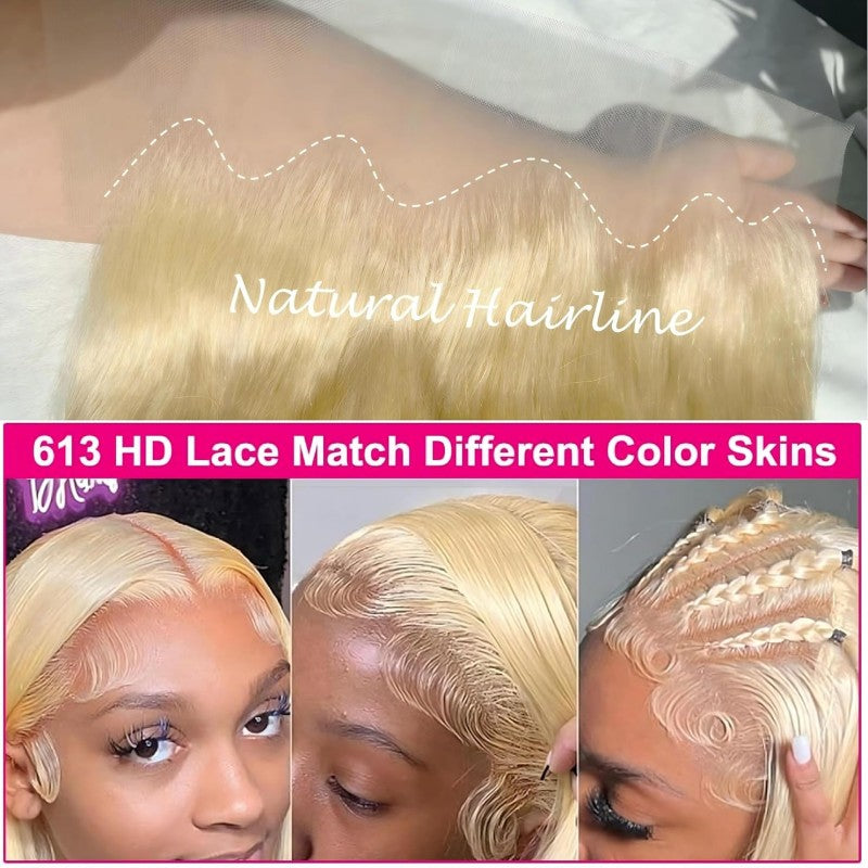 613 13X4 Invisible HD Lace Frontal Body Wave