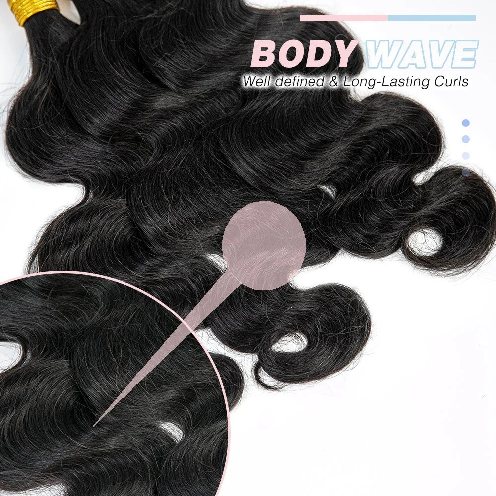 Body Wave Bulk Human Hair For Braiding