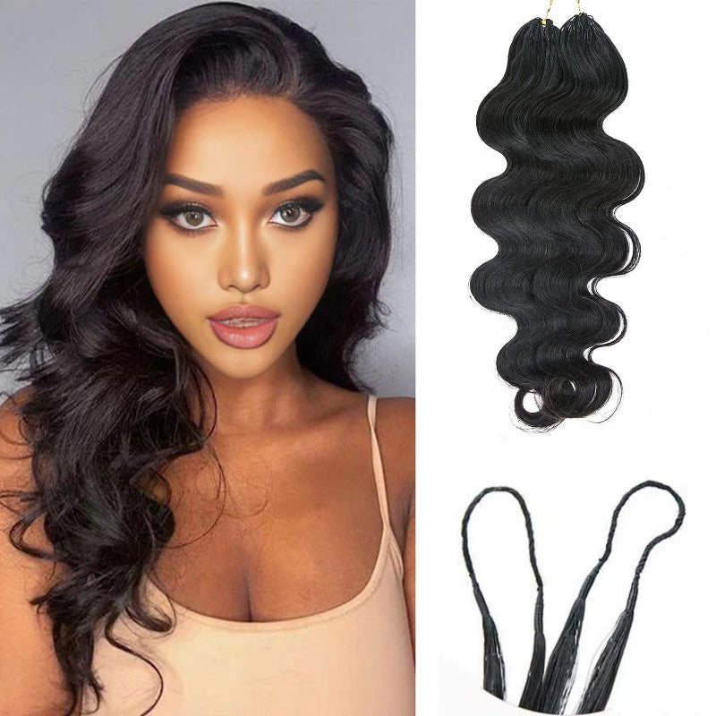 KRN Body Wave Human Feather Crochet Hair