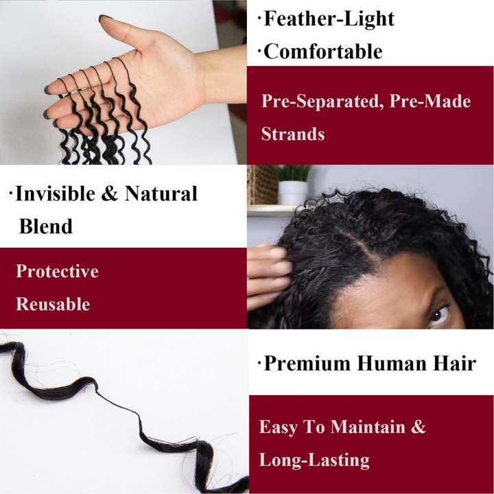 KRN Body Wave Human Feather Crochet Hair