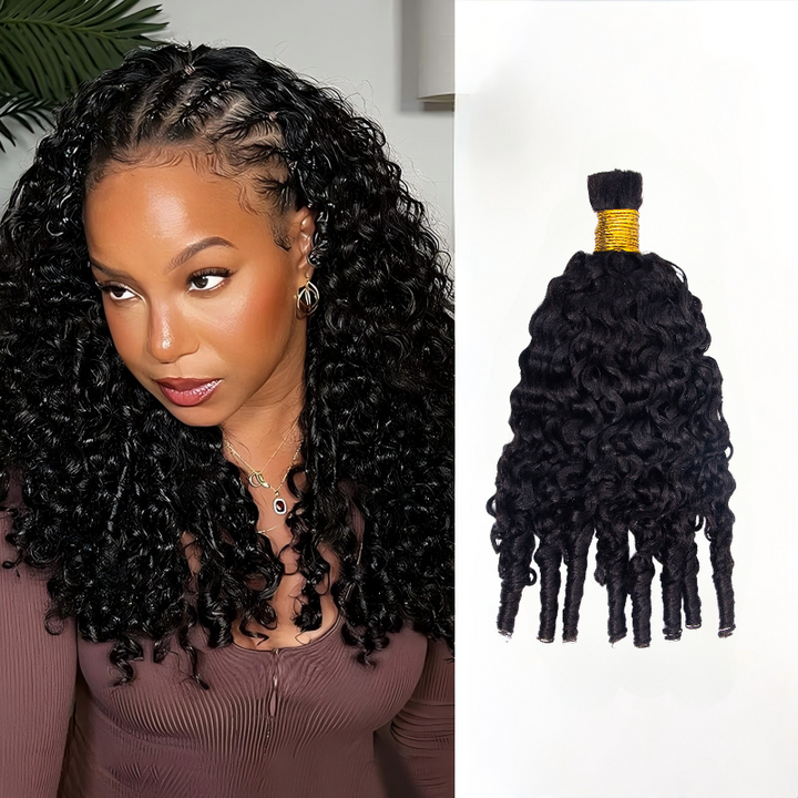 Burmese Curly Bulk Human Hair For Braiding