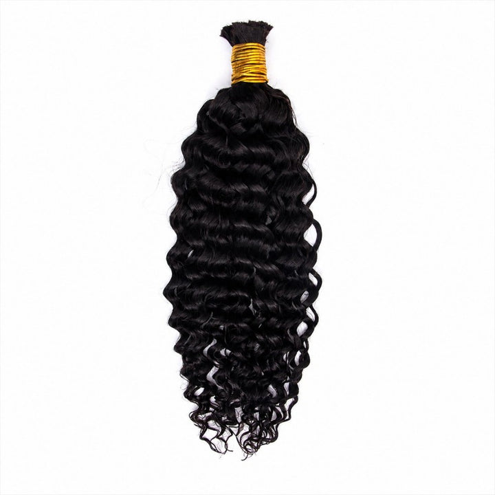 Deep Wave Bulk Human Hair For Braiding