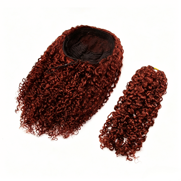 KRN HC Wig #30 Burmese Curly Half Wig Crochet Braid Hair