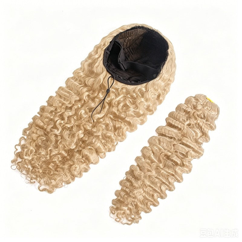 KRN HC Wig #613 Burmese Curly Half Wig Crochet Braid Hair