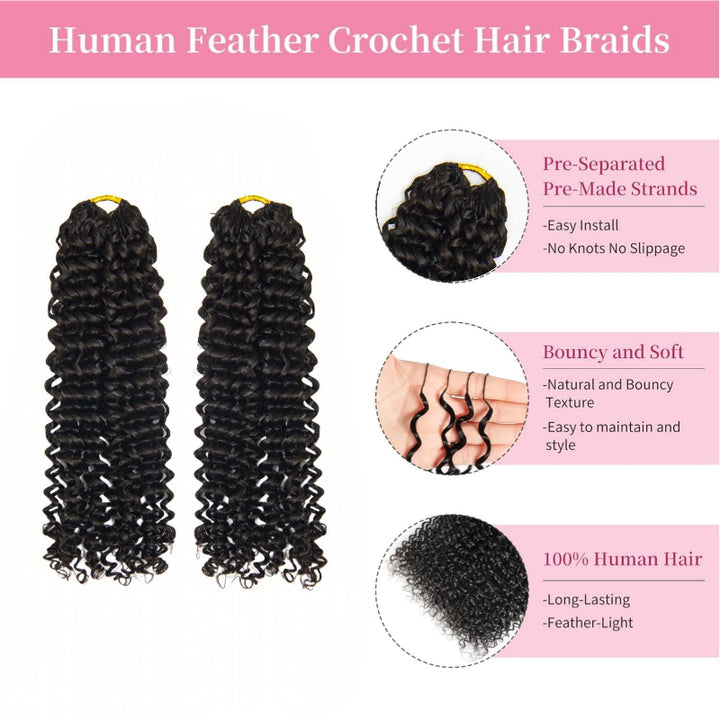 KRN Jerry Curly Human Crochet Hair