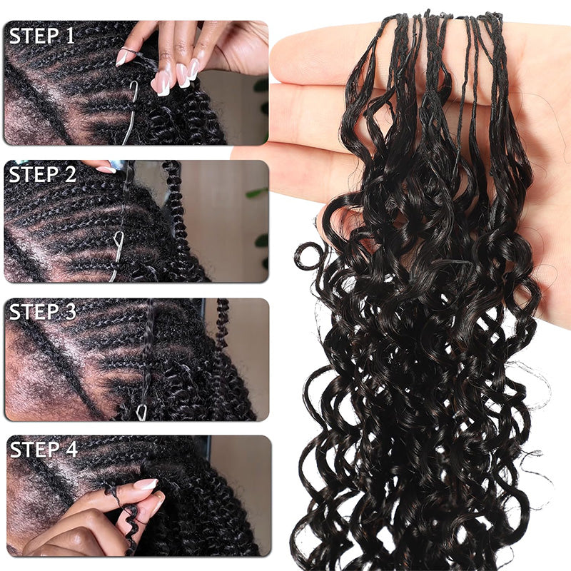 KRN Jerry Curly Human Crochet Hair