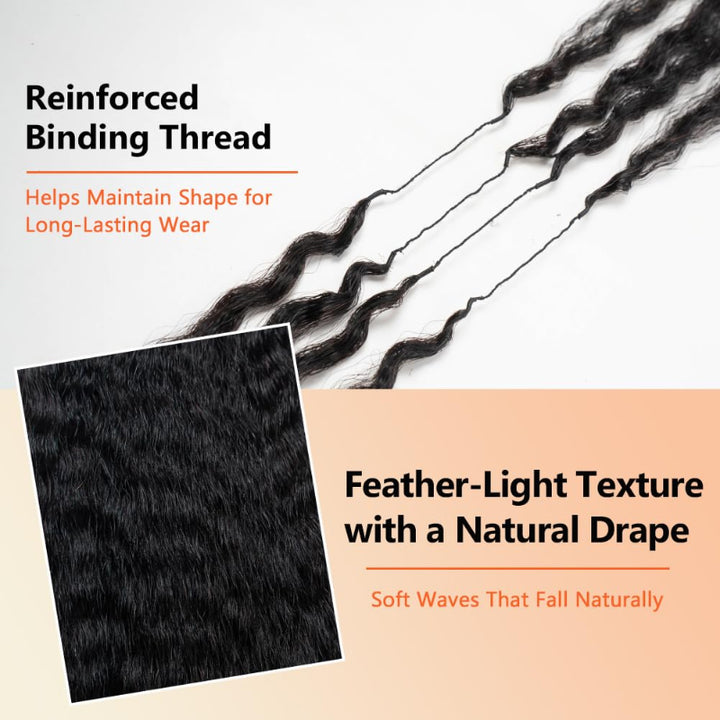 KRN Kinky Straight Human Crochet Hair