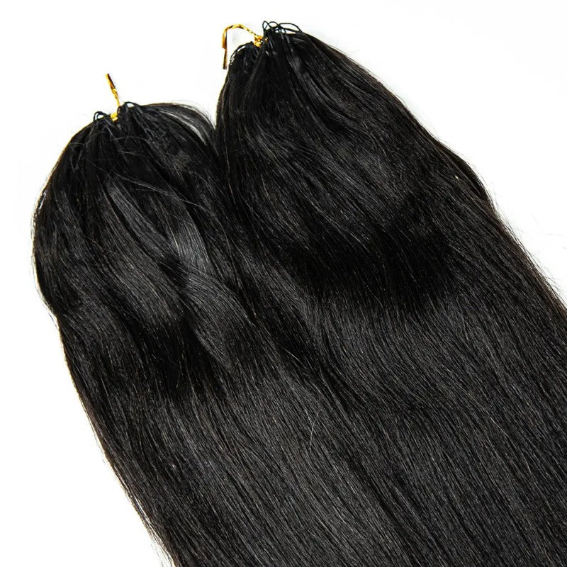 KRN Light Yaki Straight Human Feather Crochet Hair