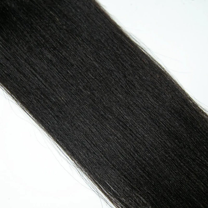 KRN Light Yaki Straight Human Feather Crochet Hair