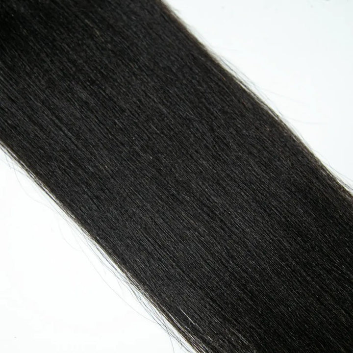KRN Light Yaki Straight Human Feather Crochet Hair