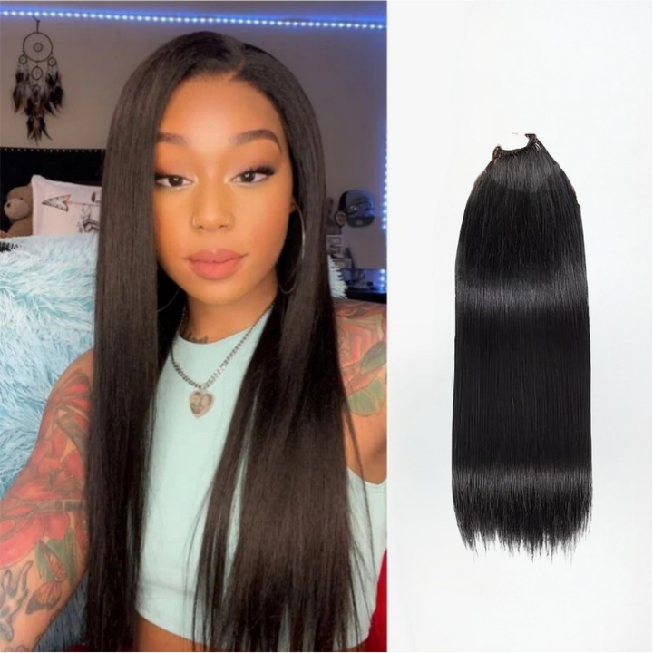 KRN Silky Straight Human Feather Crochet Hair