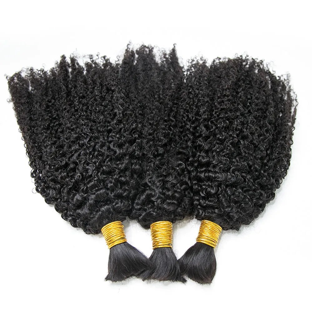 Tight Curly Bulk Human Hair For Braiding