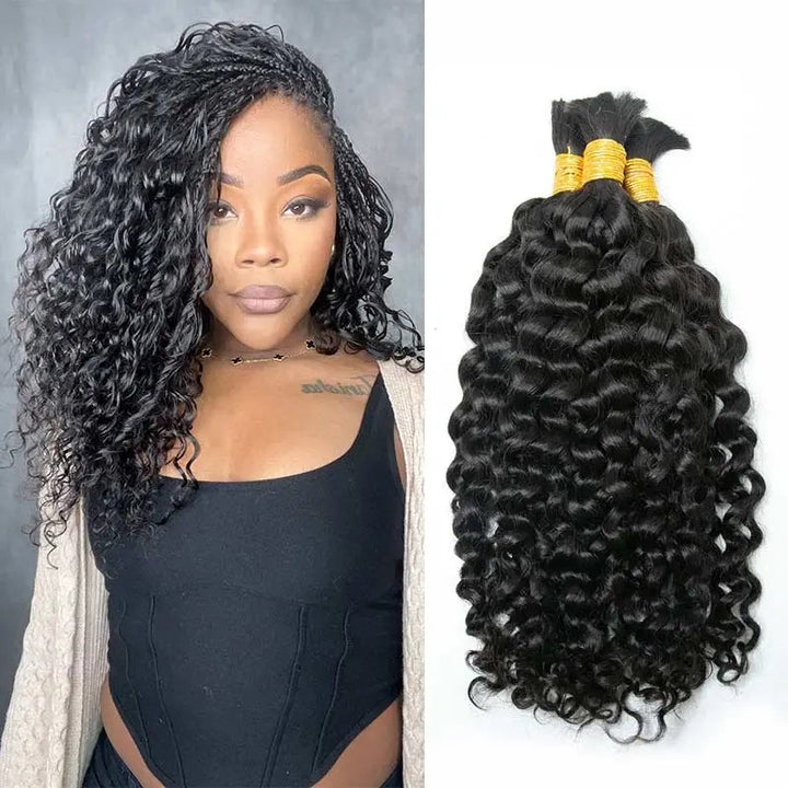 Water Wave Bulk Human Hair For Braiding