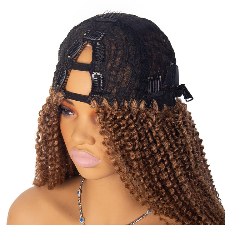 Kinky Curly #30 Glueless V Part Wig