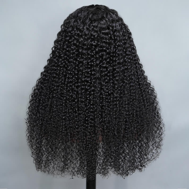 Kinky Curly Glueless V Part Wig