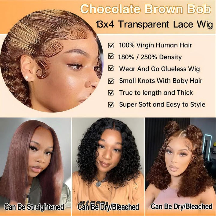 Kinky Curly Transparent Lace  4/27 Highlight 13x4 Full Frontal Wig