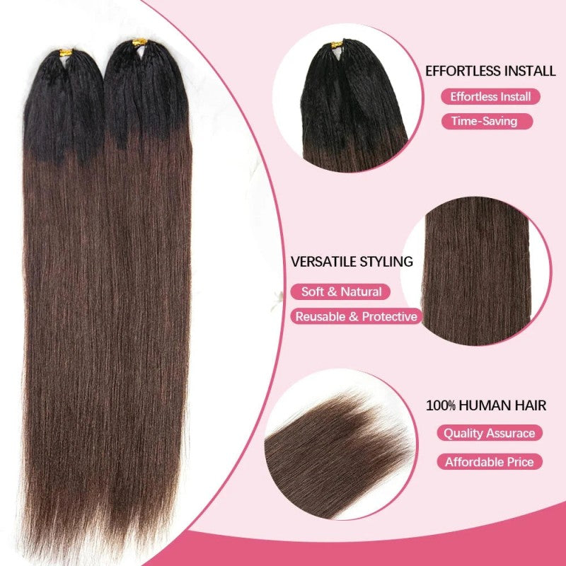 Light Yaki Straight T1B/4 Human Crochet Hair