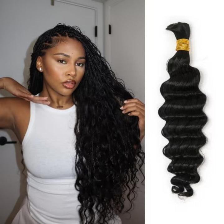 Loose Deep Wave Bulk Human Hair For Braiding