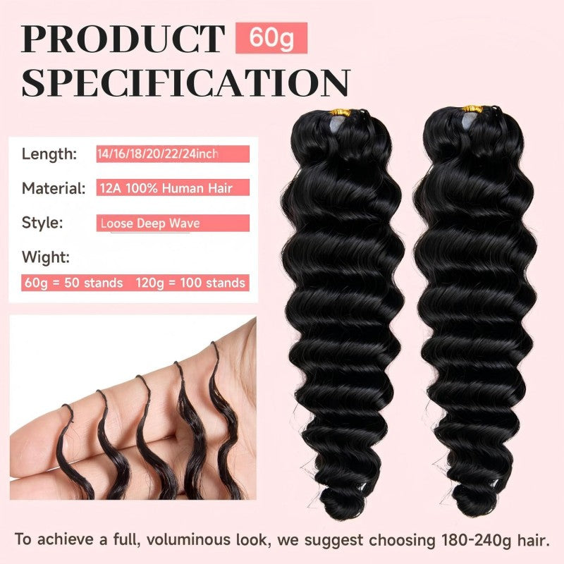 Loose Deep Wave Human Crochet Hair