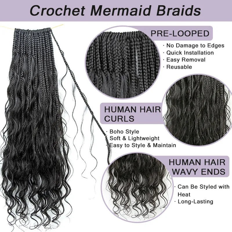 Loose Wave Crochet Boho Box Braids
