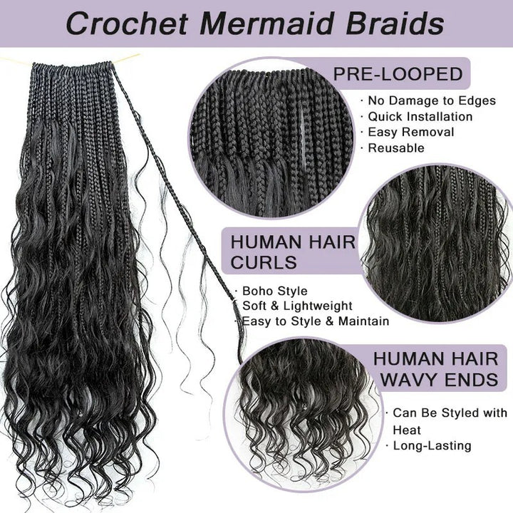 Loose Wave Crochet Boho Box Braids