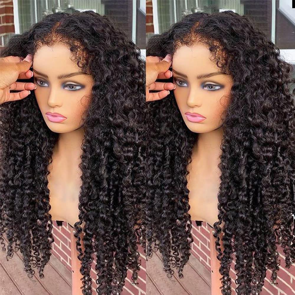 Natural Black Kinky Curly 13x4 HD Lace Full Lace Frontal Wig