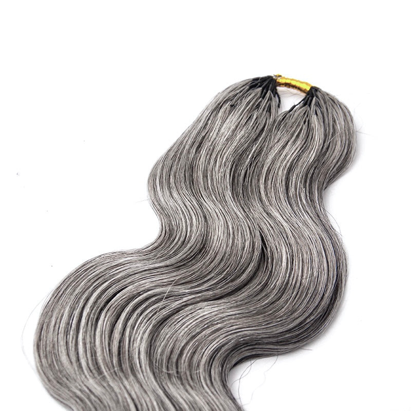Salt Pepper Body Wave Human Crochet Hair