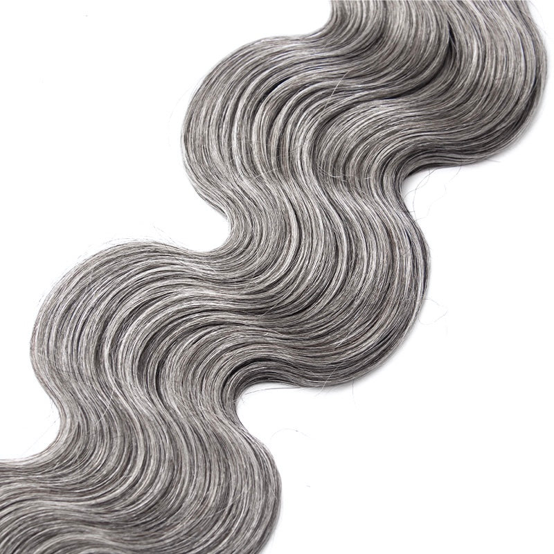 Salt Pepper Body Wave Human Crochet Hair