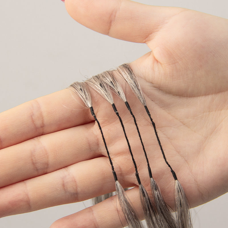 Salt Pepper Body Wave Human Crochet Hair