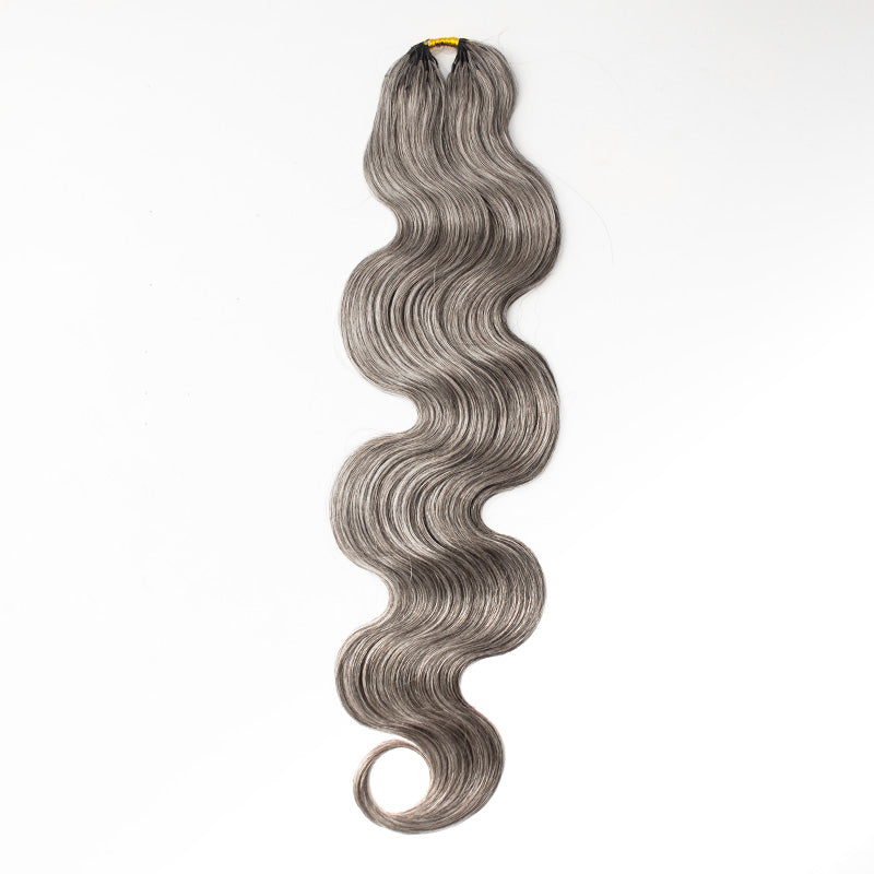Salt Pepper Body Wave Human Crochet Hair
