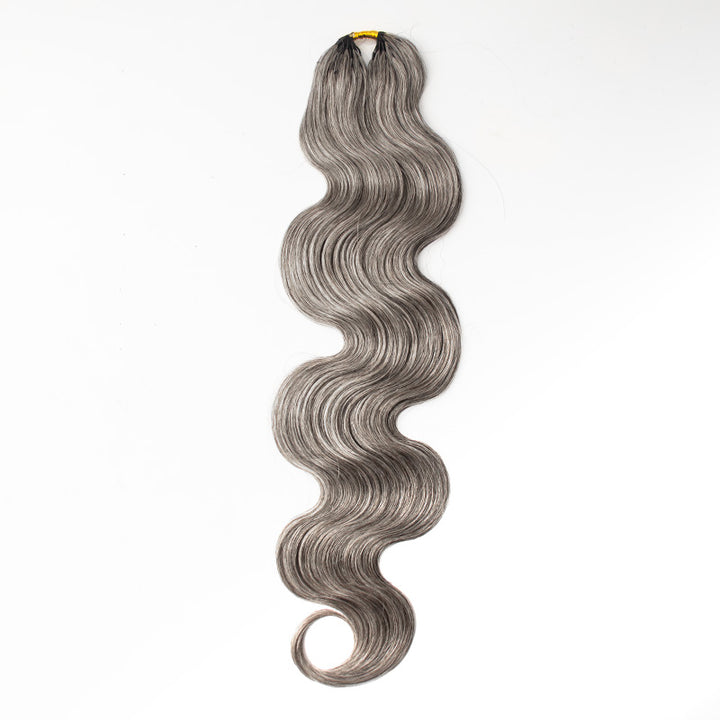 Salt Pepper Body Wave Human Crochet Hair