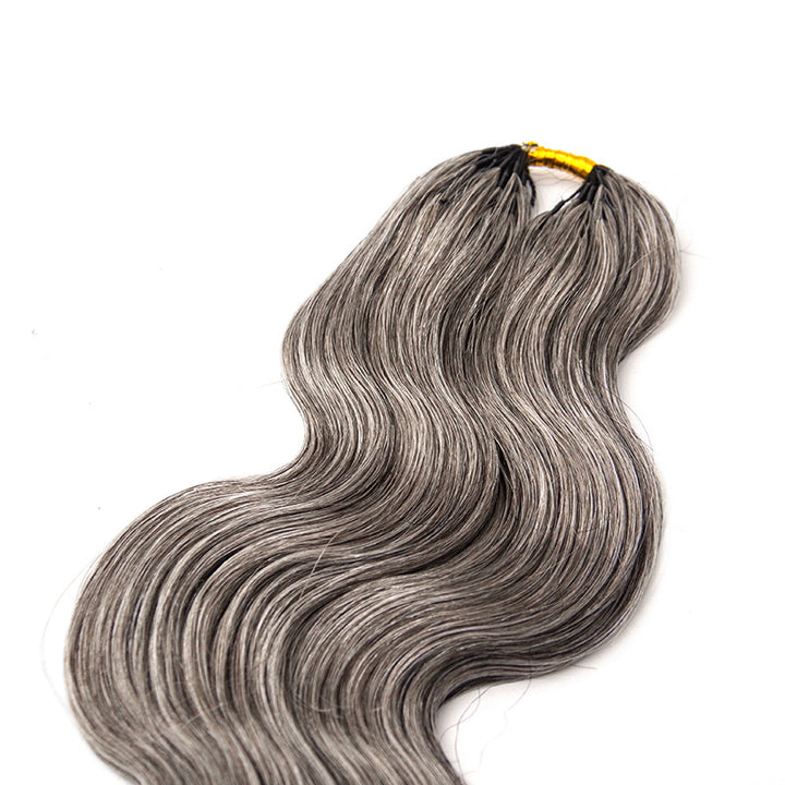 Salt Pepper Body Wave Human Crochet Hair